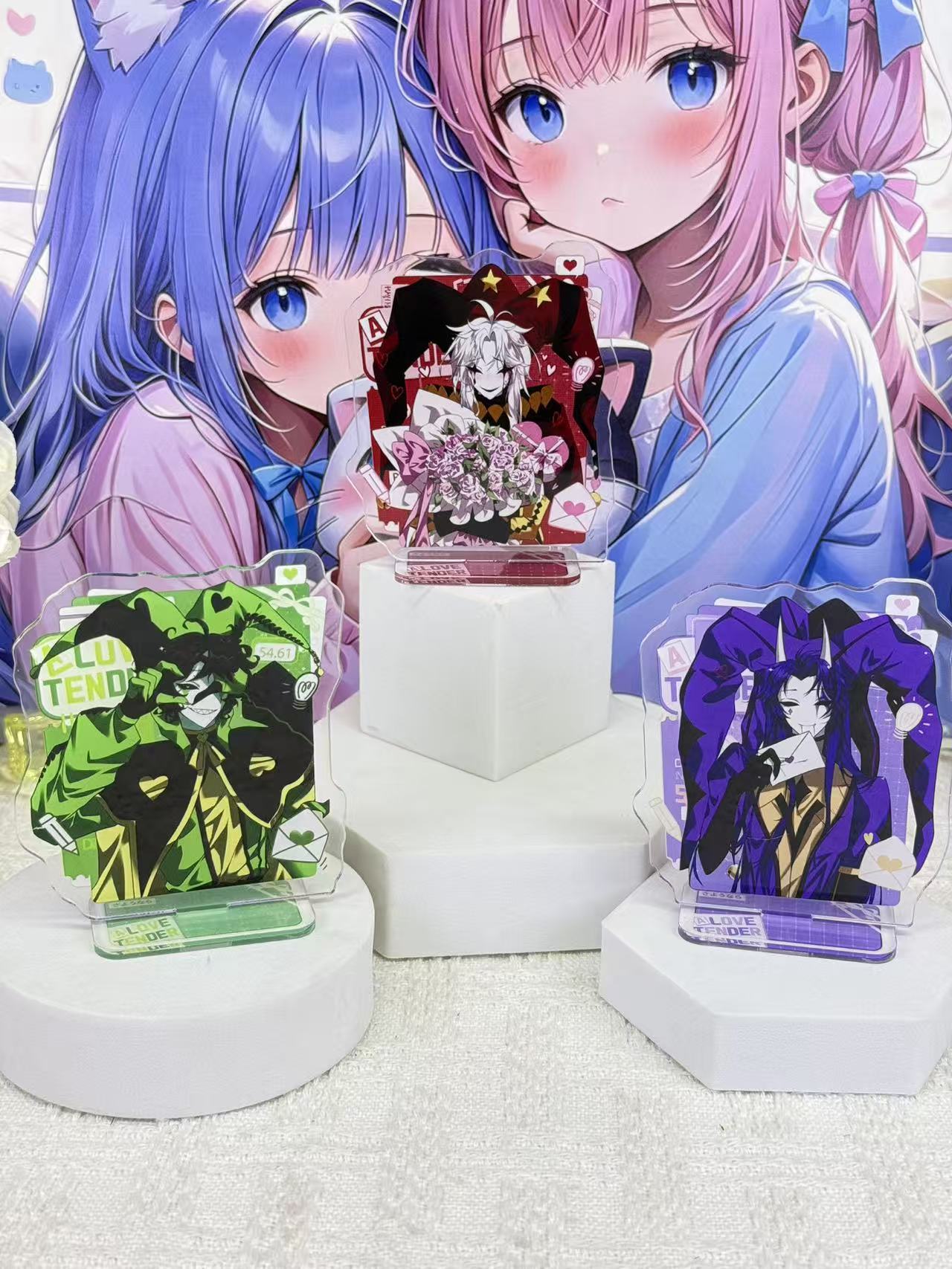 Desk Accessories - Figur akrilik anime, pajangan karakter lucu,