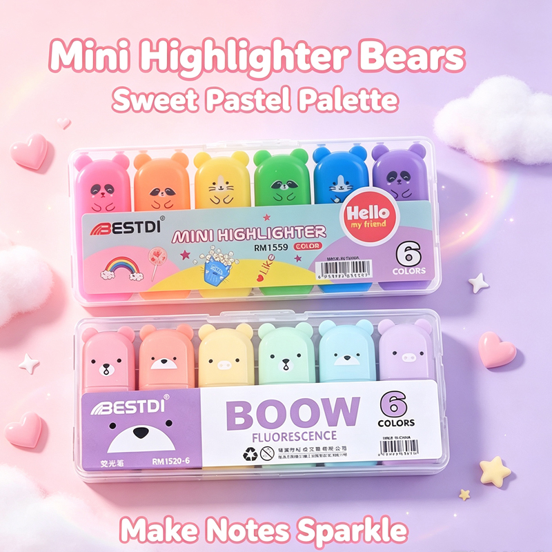 Set Spidol Stabilo Berbentuk B - Pastel Highlighter Set Double Ended ulasan dan harga